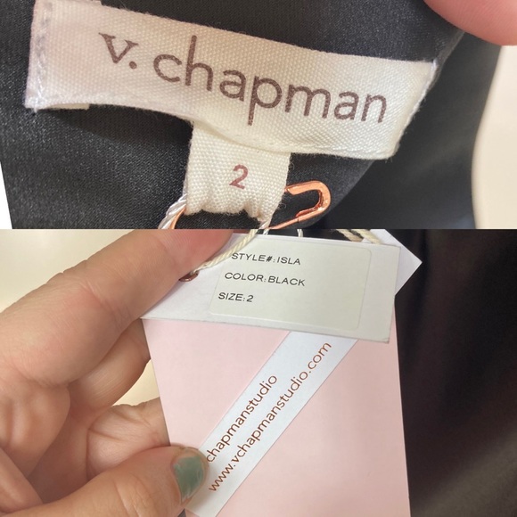 NWT V. Chapman The Isla Dress in Black - Picture 13 of 16